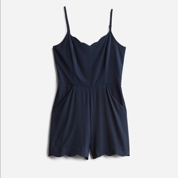 Market & Spruce - Vida Navy Blue Romper - Picture 1 of 3